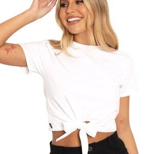 Blackmilk - White Tie Front Tee